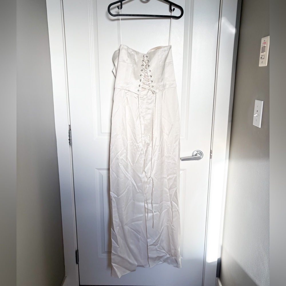 NEW NWT Reformation Ariyah Corset Satin Maxi Wedding Bridal Dress Gown - Picture 7 of 11